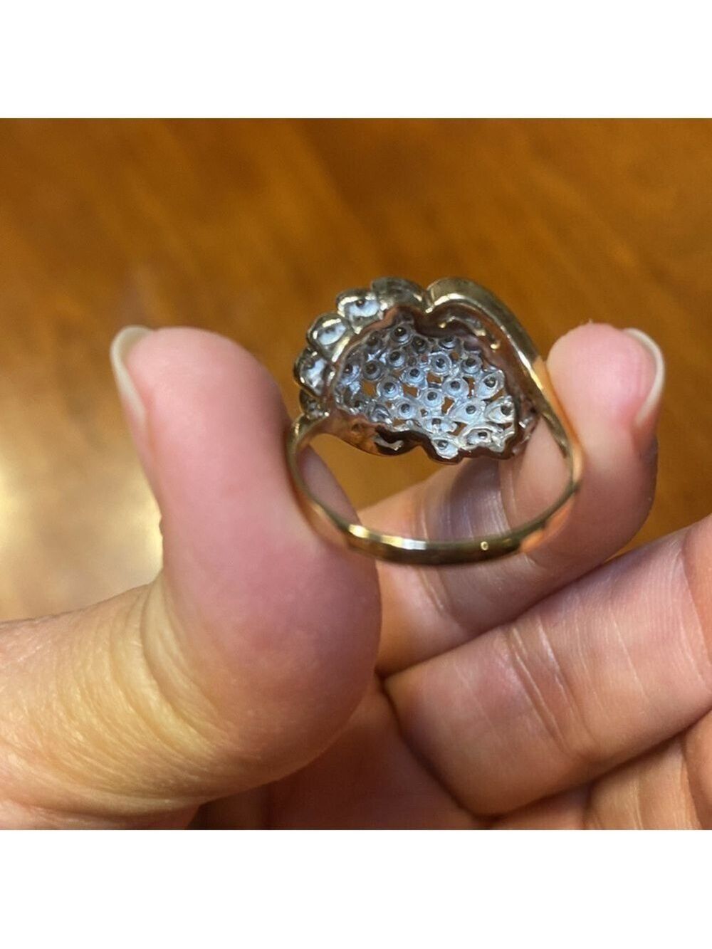 Jewelry-Genuine Diamonds ring. 14k gold, nearly a Karat in diamonds size 9 1/4 - Picture 7 of 14